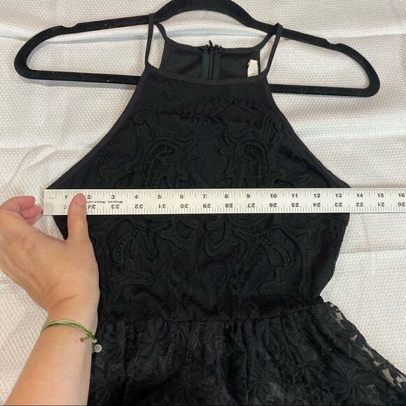 Lush Black Daisy Halter Mini Dress‎ - Picture 7 of 7